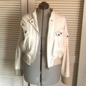 White Leather Jacket from Knoles & Carter